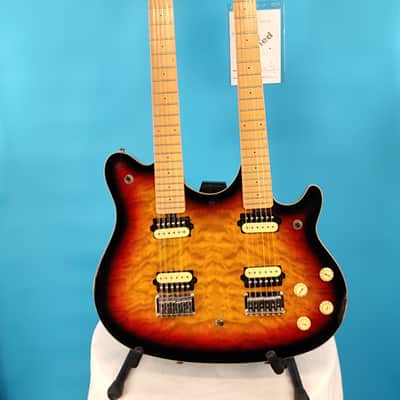 OLP by Ernie Ball Double Neck 6 & 12 String 2000's - Sunburst Figured Top image 10