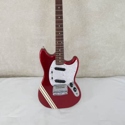 Fender MUSTANG Candy Apple Red CIJ w/Stripe s/HSC #P088687 image 4