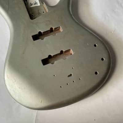 Metallic Silver DIY Basswood Bass Guitar Body image 5