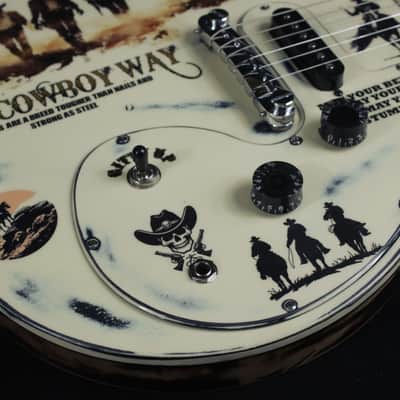 Custom Painted and Upgraded Epiphone Les Paul SL - Aged and Worn With Graphics image 12