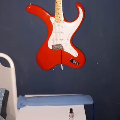 Sale!! 
Brian Eastwood Fender Bender Stratocaster Distortorcaster 1992 Fiesta red Unique Rare Nr.5 Custom Hand Made image 13