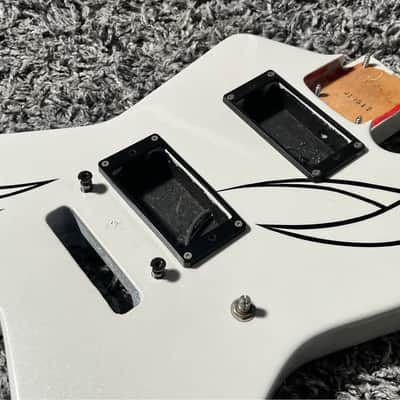 1990s MIJ ESP Random Star Body White Pearl Akira Takasaki EVH image 5