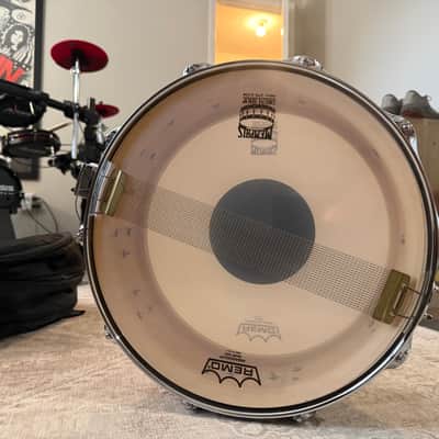 DW/Craviotto DW / Craviotto 14x5.5" Handcrafted Solid-Shell Maple Snare Drum (2003) – Green Badge Era #000803 2003 - Natural image 8