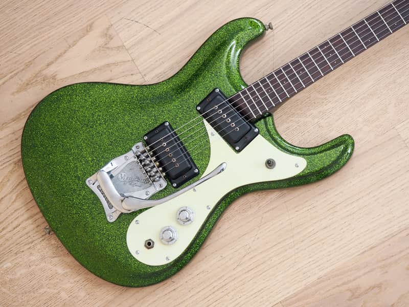 1966 Mosrite Ventures Model Vintage Electric Guitar Green Sparkle