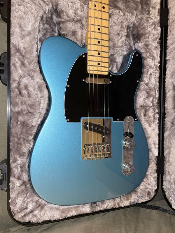 2020 Fender Player Telecaster with Maple Fretboard Tidepool w/HSC, strap, alt. parchment pick guard. image 1