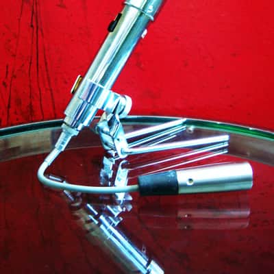 Vintage 1950's Lafayette 99-4522 crystal harp microphone High Z harp mic w accessories Calrad Aiwa Olson Shield prop display repair image 8