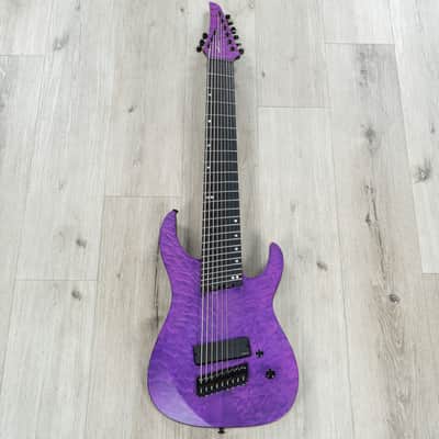 Legator N9F Ninja Multi-Scale 9-String Guitar, Figured Maple Top, Purple image 3