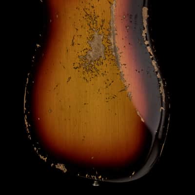 Fender Custom Shop Empire 58 Precision Bass Heavy Relic - Faded Aged Chocolate 3-Color Sunburst #91060 image 9