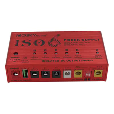 Mosky ISO-6 Guitar Effect Pedal Power Supply 6 Isolated DC Outputs/5V USB Output,price include the import duty for US buyer image 9