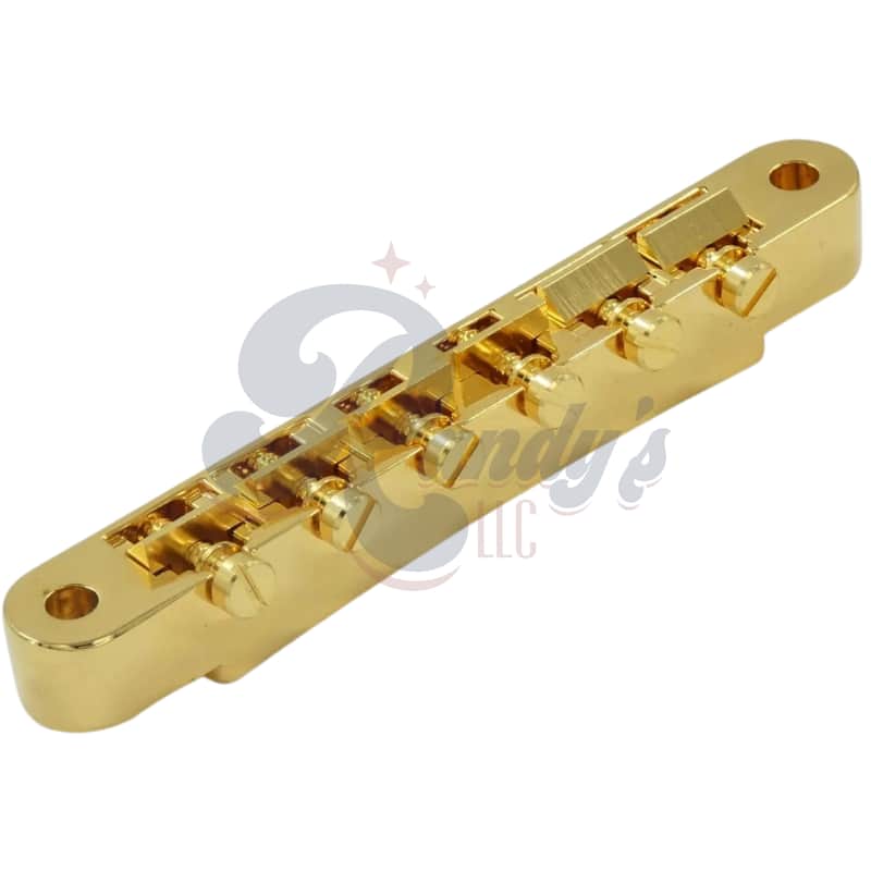 Advanced Plating 1271G ABR-1 Bridge w/ Plated Brass Saddles - Fits Gibson®-Gold image 1