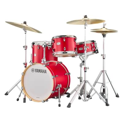 Yamaha Tour Custom Maple 3pc Drum Set Candy Apple Satin image 1
