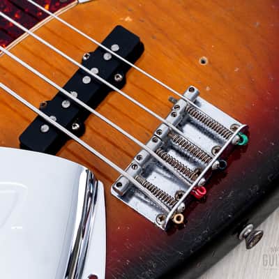 1973 Fender Jazz Bass Sunburst Vintage Electric Bass Guitar, Alder Body w/ Case image 8