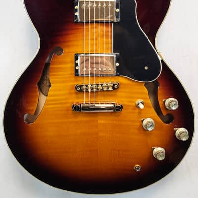 Yamaha SA2200 Semi-Hollowbody Guitar, Sycamore Top, MIJ, Brown Sunburst, Factory Blemish image 1