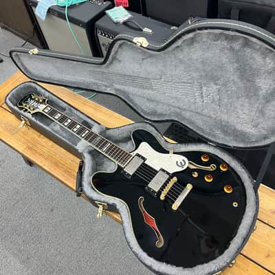 Epiphone John Lee Hooker Signature Boogie Man Sheraton 2001 - Ebony w/ Epiphone Case image 1
