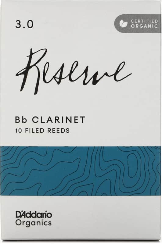 D'Addario Organics Reserve Bb Clarinet Reeds - 3.0 (10-pack) (5-pack) Bundle image 1