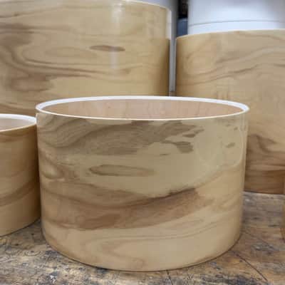 OLIVE ASH exotic wood and Maple 7 pcs shell set - 5 ply core shells - Clear gloss polished BEST OFFERS ACCEPTED! image 2