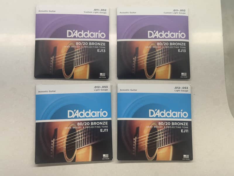 D’Addario 80/20 Bronze Mixed Lot EJ11 x2 EJ12 x2 image 1