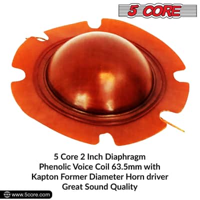 5Core 2 Inch Diaphragm Replacement 10 Pcs Phenolic Voice Coil 51mm + Kapton Former Diameter Horn image 6