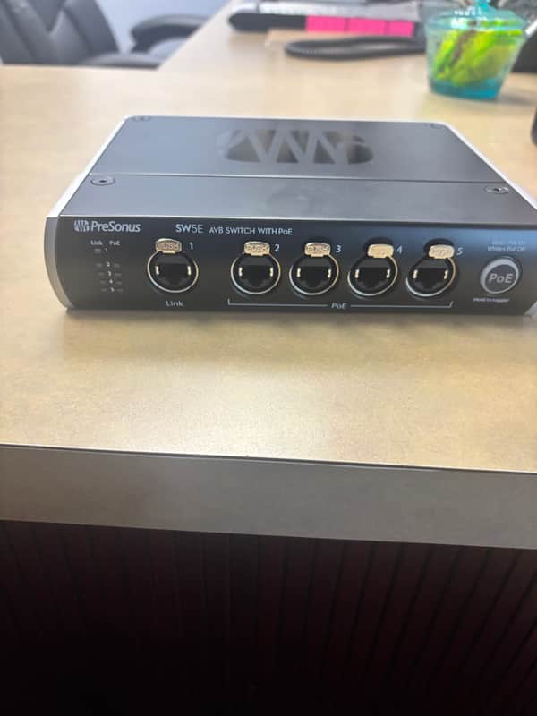 PreSonus SW5E 5-Port AVB Switch with PoE 2017 - Present - Black image 1