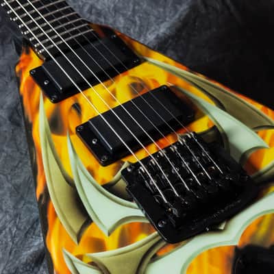 B.C. Rich Kerry King KKV Flying V - Tribal Flames - VERY GOOD condition image 7