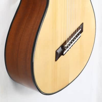 Agile Renaissance 82527 Classical 8 String Nylon String  Fan Fret Acoustic Guitar  Natural image 5