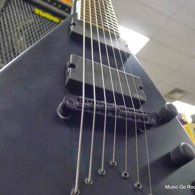 ESP LTD V-307 Satin Black FLYING V 7-STRING with EMG pickups! image 1
