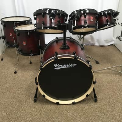 Premier Drums XPK Series 7 Piece Shell Pack Kit/Cherry Burst Finish/FAST FIVE image 1