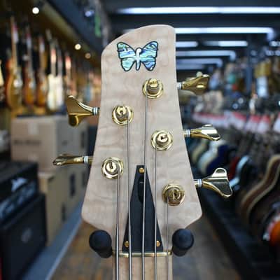 Fodera Artie Reynolds Signature Emperor 5 Elite 5-String Bass Maple Quilted w/Birdseye Maple Fingerboard, Hard Case image 7