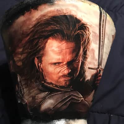 ARTISTIC LORD OF THE RINGS HAND DRUM BY COYOTE ARTS BY TRACY JON POWELL OF UTAH image 7