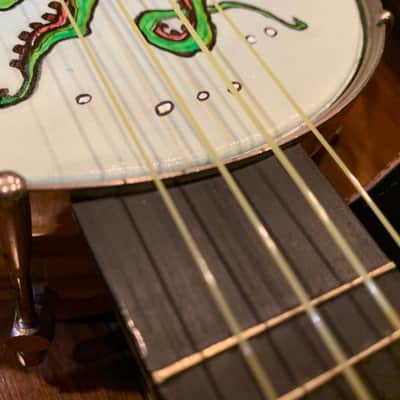 1928 La Pacifica Banjo ukulele hand painted octopus image 7