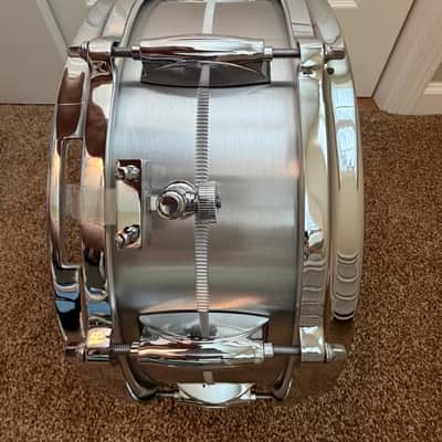 Gretsch Solid Aluminum Snare Drum 14x5 w/Micro-Sensitive Strainer image 9