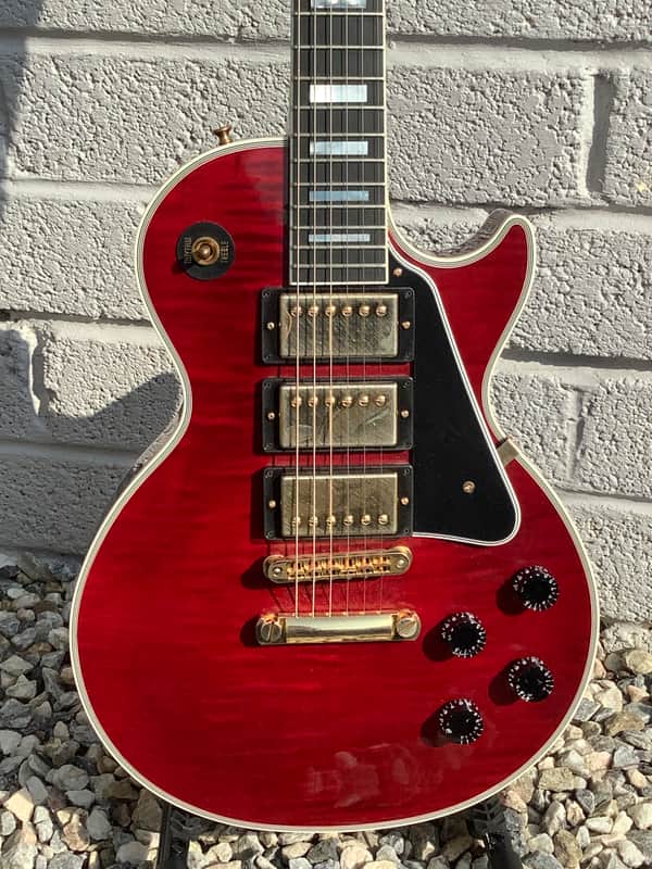 Gibson CustomShop, Les Paul Custom III, Translucent Red, 2010s image 1