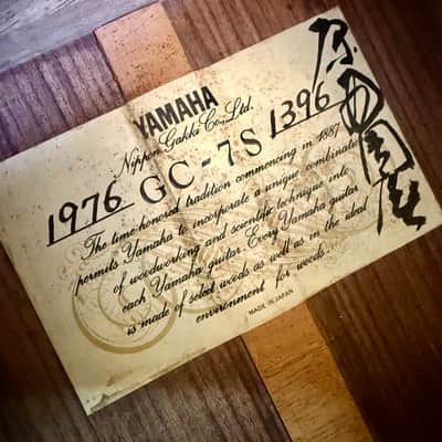 Yamaha  GC-7S Grand Concert Classical guitar 1976 - Rosewood original vintage MIJ Japan Spanish image 11