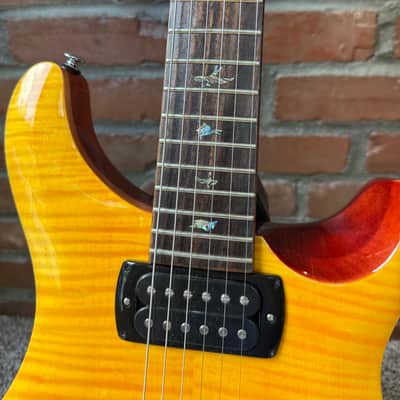 2020 PRS SE Paul's Guitar - Amber with Upgraded Kluson Locking Tuners image 3