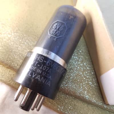 Sylvania JAN-CHS-6V6GT/G tNOS AT1000 TESTED Vacuum Tube WWII era military Premium Beam Power 6V6 1942-1948 image 1