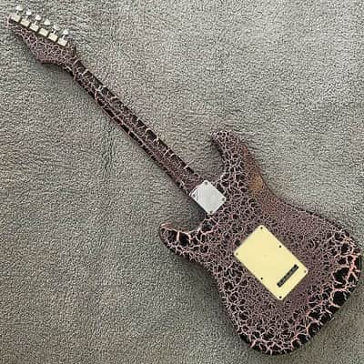 Custom Finish Electric Guitar SSS, Purple Black Basswood Body, Maple Neck, 22 Frets Fretboard image 5
