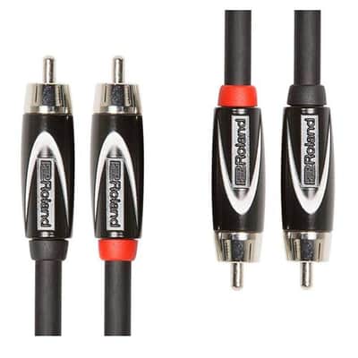 Roland Black Series 5' Dual Interconnect Cable, RCA to RCA Connector