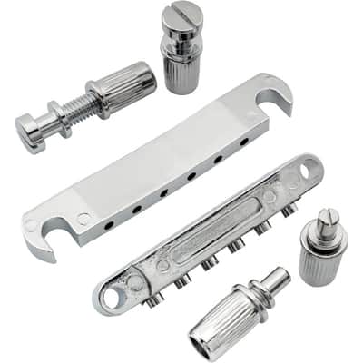 Guitar Tune-O-Matic Bridge and Stop Bar Tailpiece with Anchors and Studs Set for Epiphone Les Paul LP SG Style 6 String Electric Guitar,Black image 5