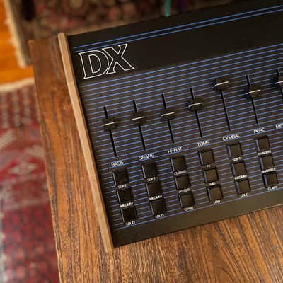 Oberheim DX 6-Voice Drum Machine 1982 - Blue with Wood Sides image 5