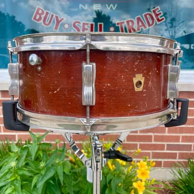 1957 WFL Ludwig 5.5x14 Model 491 Supreme Concert / Pioneer Snare Drum Mahogany image 6