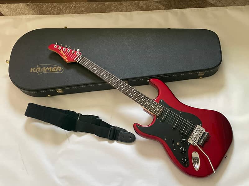 1984-85 Made in Japan Kramer Focus 3000 Left-Handed Lefty Candy Apple Red Strat Electric Guitar OHSC (Closet Queen) image 1