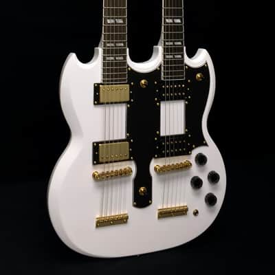 Epiphone G-1275 SG Double Neck 6/12-String Electric Guitar - Alpine White - MIK image 2