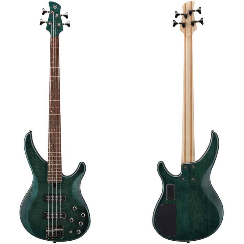 Yamaha TRBX604FM 4 String Bass Guitar with Flame Maple Top - Indigo Blue image 1