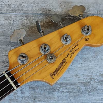 1981 Fernandes Japan RJB-75 "The Revival" Series Jazz Bass (Nitro Sunburst) image 10