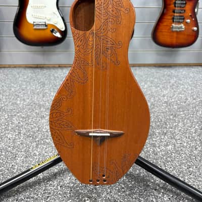 Jaromin The Boondocker D2 Walking Dulcimer 2020’s - Natural with Henna Engraved Top image 1