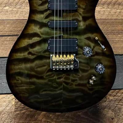 PRS Wood Library 509 Quilt Top Brazilian Rosewood Neck Mash Green 0373219 image 3