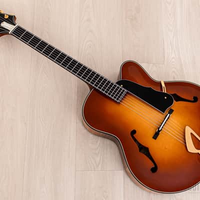 Harvey Leach Cutaway Acoustic Archtop 18" Carved Top, Spruce & Tiger Maple w/ Case image 14