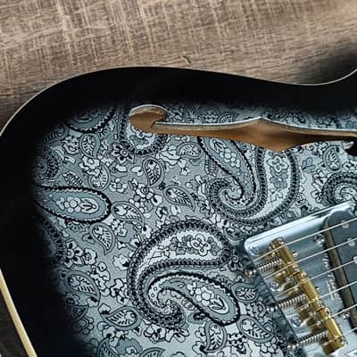 MyDream Partcaster Custom Built - Thinline Black Paisley Charlie Christian image 10