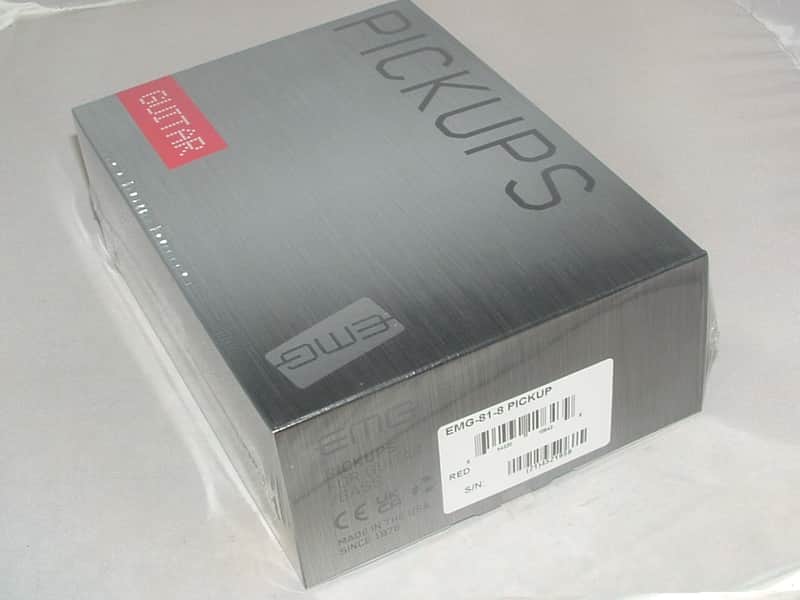 EMG 81-8 Active Soapbar Mount 8 String Pickup (Red) - New with Warranty