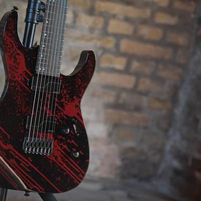 ESP USA M-7 HT Baritone - Blood Splatter image 3